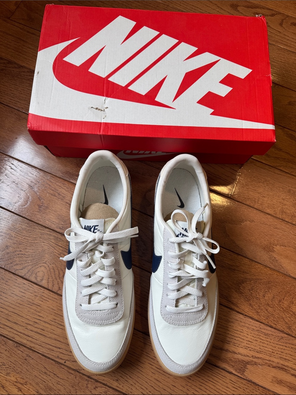 Nike KillShot 2 Leather Sail/MIdnight Navy/Gum Yellow Sneaker NIB - Picture 7 of 12